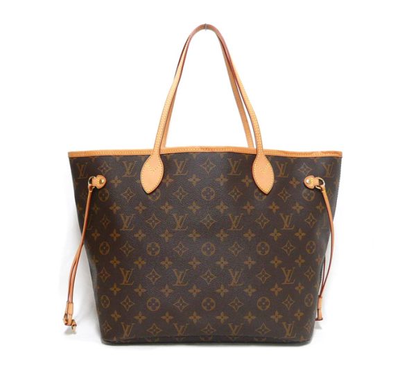 on5747 1 Louis Vuitton Monogram Neverfull MM Tote Bag Canvas Brown