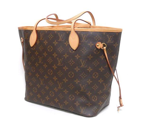 on5747 2 Louis Vuitton Monogram Neverfull MM Tote Bag Canvas Brown