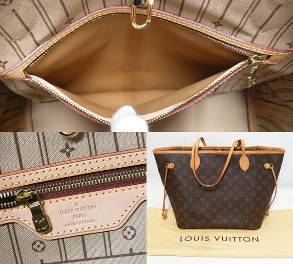 on5747 6 Louis Vuitton Monogram Neverfull MM Tote Bag Canvas Brown