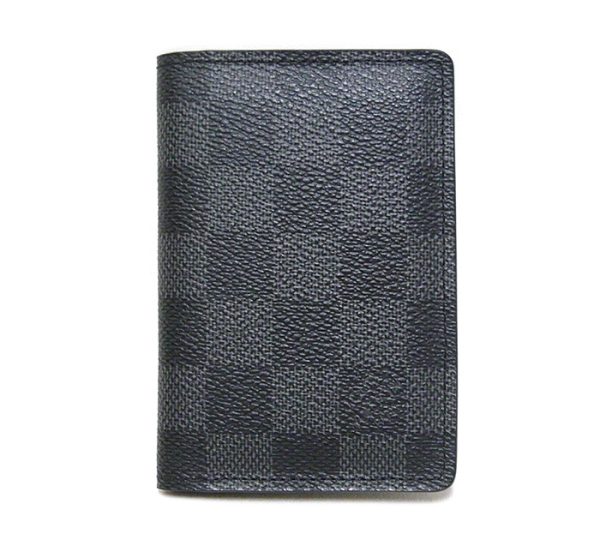 on5767 1 Louis Vuitton Damier Graphite Organizer de Poche Card Case Canvas Black