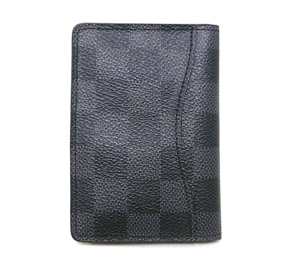 on5767 2 Louis Vuitton Damier Graphite Organizer de Poche Card Case Canvas Black