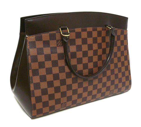 on5783 2 Louis Vuitton Damier Ebene Rivoli MM 2WAY Handbag Canvas Brown