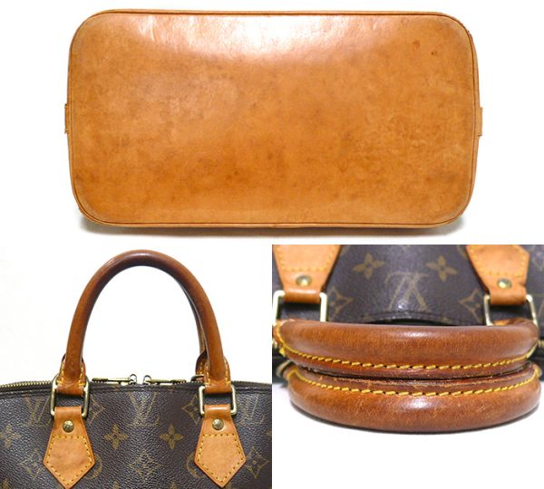 on5796 3 Louis Vuitton Alma Handbag Leather PVC Brown