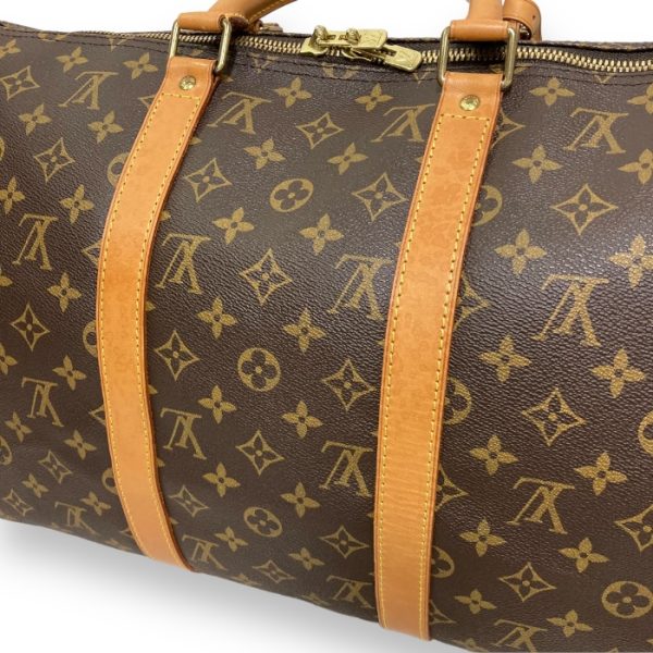 on5876 5 Louis Vuitton Monogram Keepall 50 Boston Bag Canvas Brown