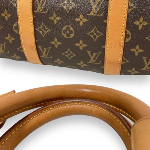 on5876 6 Louis Vuitton Monogram Keepall 50 Boston Bag Canvas Brown