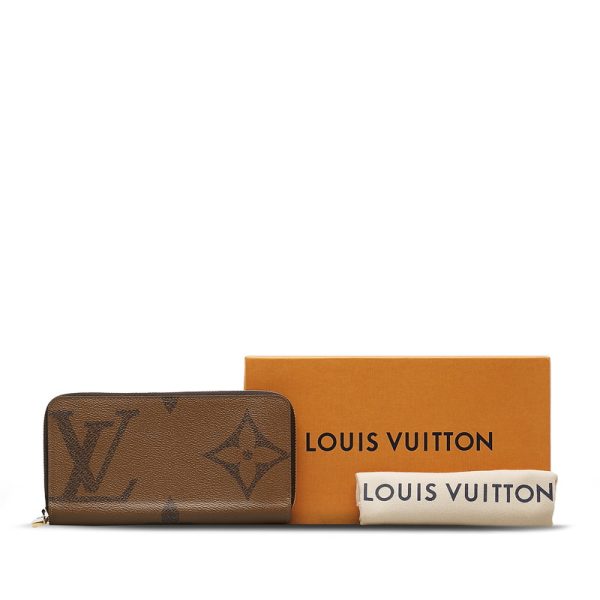 oxbkaz7hwhejl9mu 11 Louis Vuitton Giant Monogram Reverse Zippy Wallet Brown