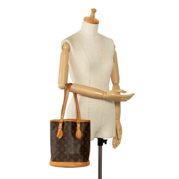 oyyaimafod3dtkjp 12 Louis Vuitton Monogram Petit Bucket PM Shoulder Bag M42238 Brown