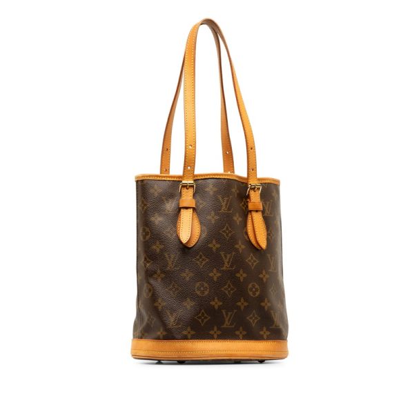 oyyaimafod3dtkjp 2 Louis Vuitton Monogram Petit Bucket PM Shoulder Bag M42238 Brown