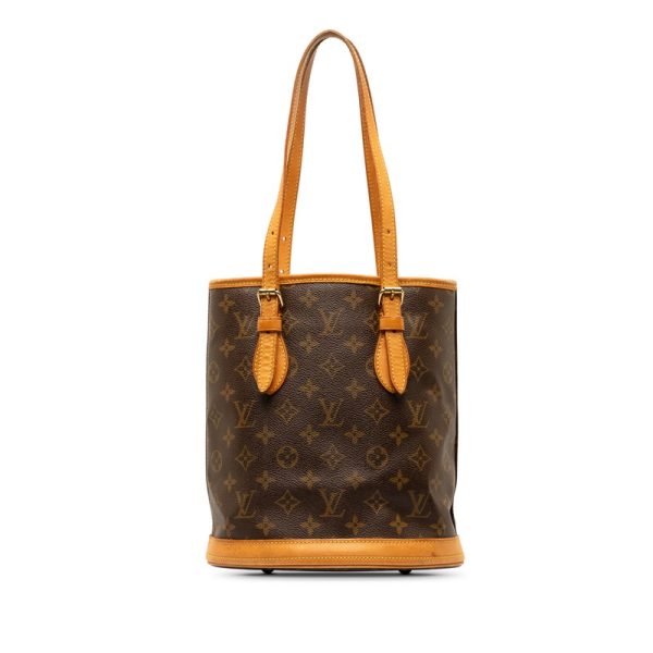 oyyaimafod3dtkjp 3 Louis Vuitton Monogram Petit Bucket PM Shoulder Bag M42238 Brown