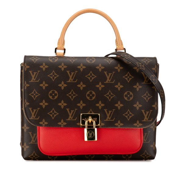 ozqwjgcg3a7641w6 1 Louis Vuitton Monogram Marignan Shoulder Bag Coquelicot Red