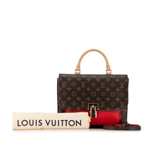 ozqwjgcg3a7641w6 9 Louis Vuitton Monogram Marignan Shoulder Bag Coquelicot Red