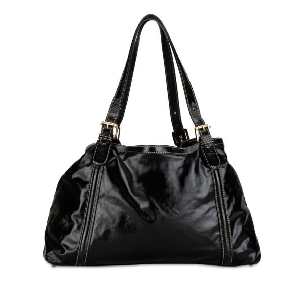 ozttiwu8ejb0yref 3 Gucci Newbrid GG Sherry Line Tote Bag Black Patent Leather