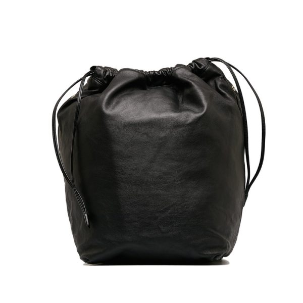 p57d9s1y9dwavude 3 Saint Laurent Drawstring Handbag Black Leather