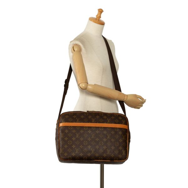 p75tyj79ljhm92ez 19 Louis Vuitton Monogram Reporter GM Shoulder Bag M45252 Brown