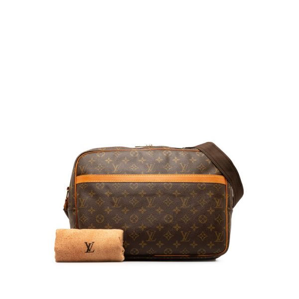 p75tyj79ljhm92ez 20 Louis Vuitton Monogram Reporter GM Shoulder Bag M45252 Brown