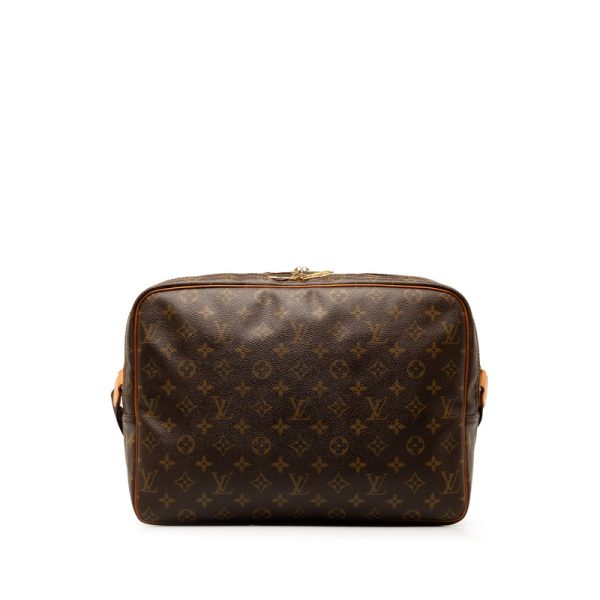 p75tyj79ljhm92ez 3 Louis Vuitton Monogram Reporter GM Shoulder Bag M45252 Brown