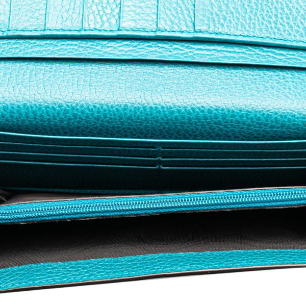 pchyw5tu5ec39912 5 Gucci Interlocking G long wallet turquoise blue leather