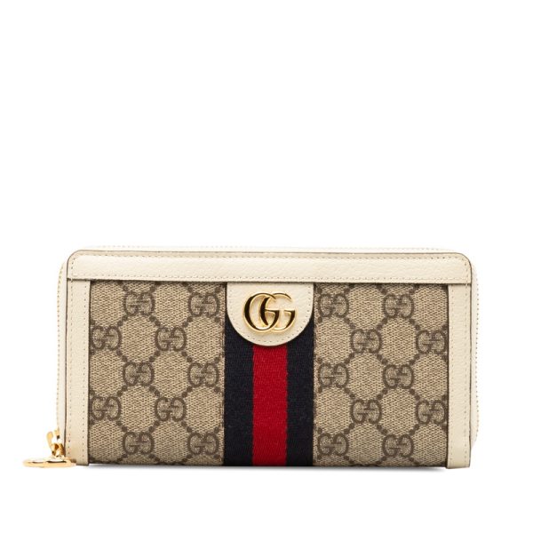 pmpwr80tcp26qcrf 1 Gucci GG Supreme Marmont Ophidia Long Wallet White