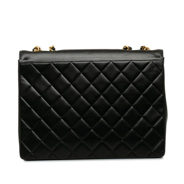 puvrxmm82qd4czrg 3 CHANEL Deca Matelasse 34 Coco Mark Single Flap Chain Shoulder Bag Black Lambskin