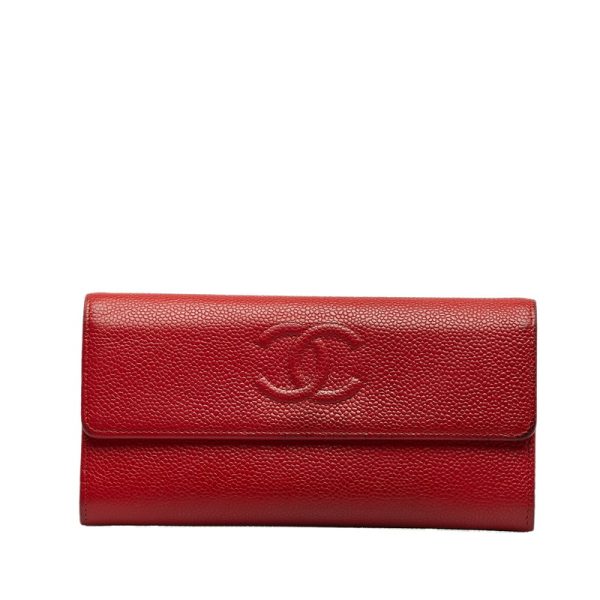 pxgm5orwpzloruem 1 CHANEL Cocomark long wallet red caviar skin