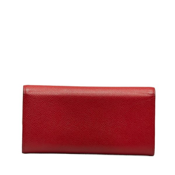 pxgm5orwpzloruem 3 CHANEL Cocomark long wallet red caviar skin