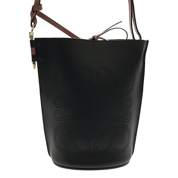 q57lxuiqvlts 3 Loewe Anagram Gate Bucket Shoulder Bag Black Brown