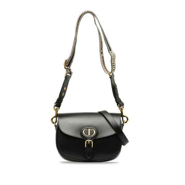 q7hq1jl84mo90nou 1 Dior Bobby Medium Gold Hardware Crossbody Shoulder Bag Black