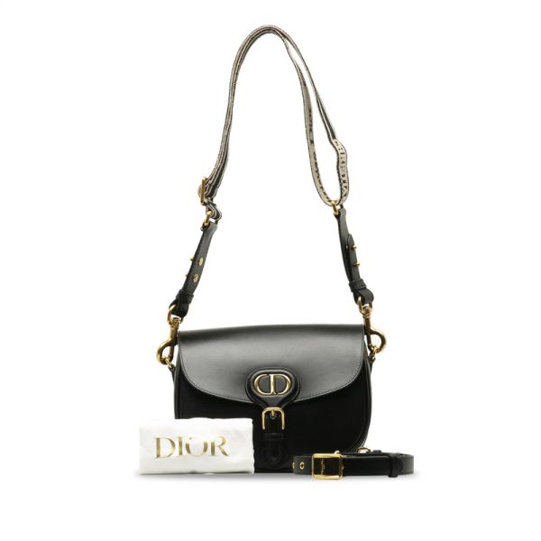 q7hq1jl84mo90nou 9 Dior Bobby Medium Gold Hardware Crossbody Shoulder Bag Black