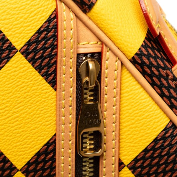 qjd6mgx7za618wk2 7 Louis Vuitton Damier Pop Chess Messenger Shoulder Bag Jaune Yellow