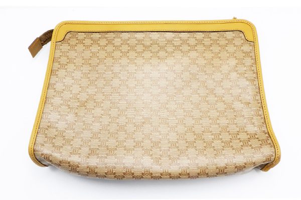 qkk5388 2 Celine Macadam Bag Clutch Pvc Beige