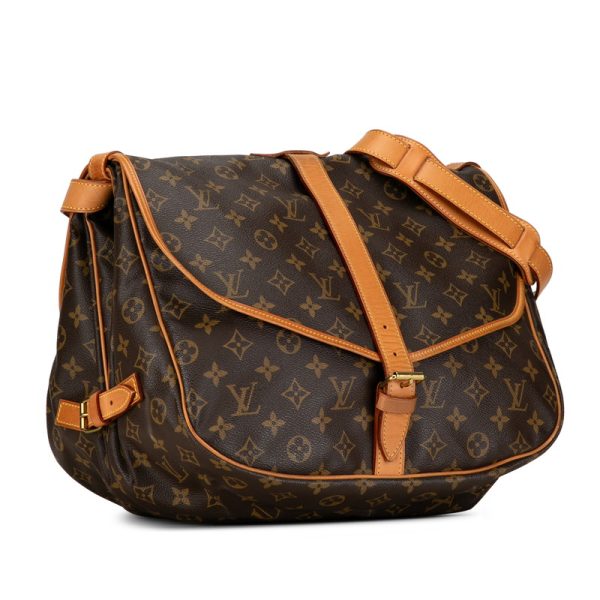 r5d804jc8wfx09rz 2 Louis Vuitton Monogram Saumur 35 Bag M42254 Brown