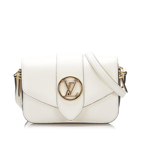 r6nhw3gj1s16e0ah 1 Louis Vuitton LV Pont Neuf Shoulder Bag White