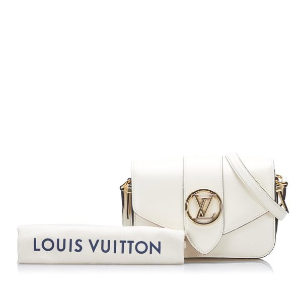 r6nhw3gj1s16e0ah 12 Louis Vuitton LV Pont Neuf Shoulder Bag White