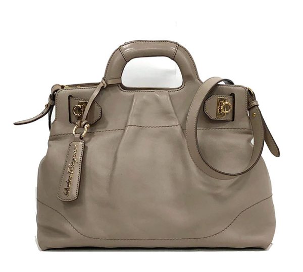 ra5811 1 Salvatore Ferragamo Gancini 2way Shoulder Bag Handbag