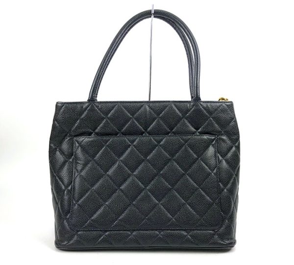 ra6156 2 Chanel Caviar Skin Matelasse Reproduction Tote Bag Black