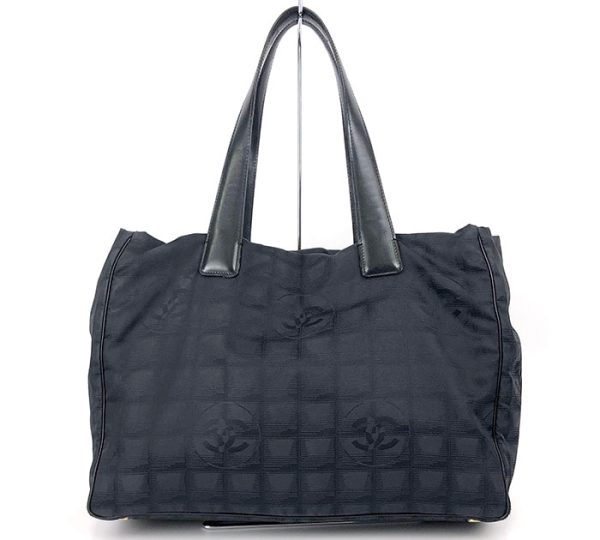 ra6180 1 Chanel New Travel Line Tote Bag Black