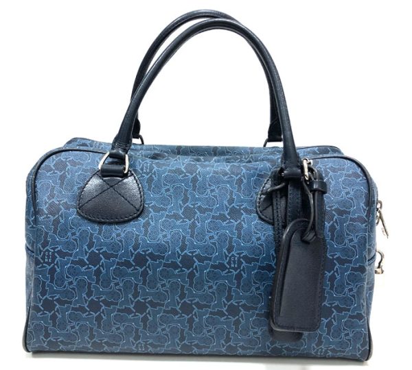 rc4061 1 Celine Saluki Boston Bag Handbag Blue Navy