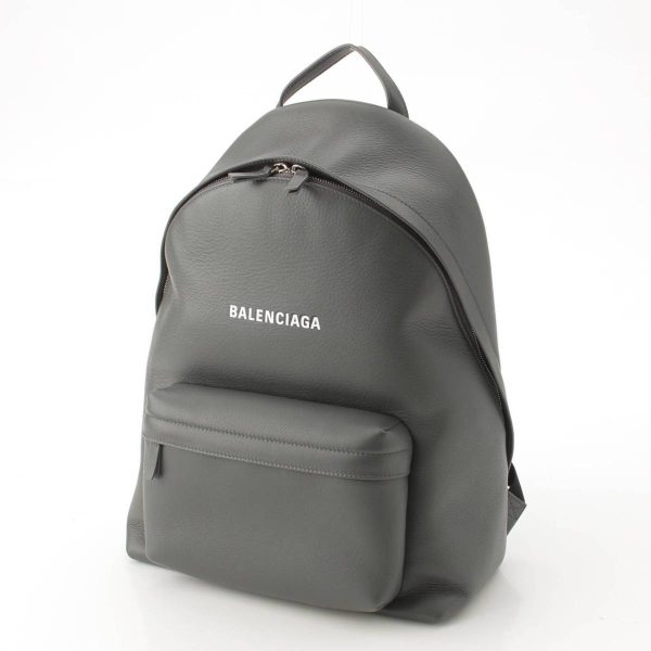 re bal ba m 00001 1 Balenciaga Everyday Logo Backpack Rucksack Bag Gray