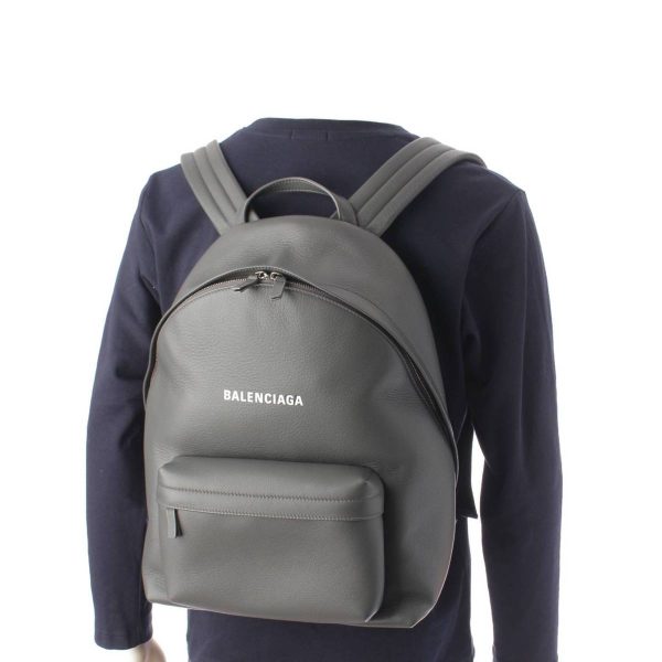 re bal ba m 00001 8 Balenciaga Everyday Logo Backpack Rucksack Bag Gray