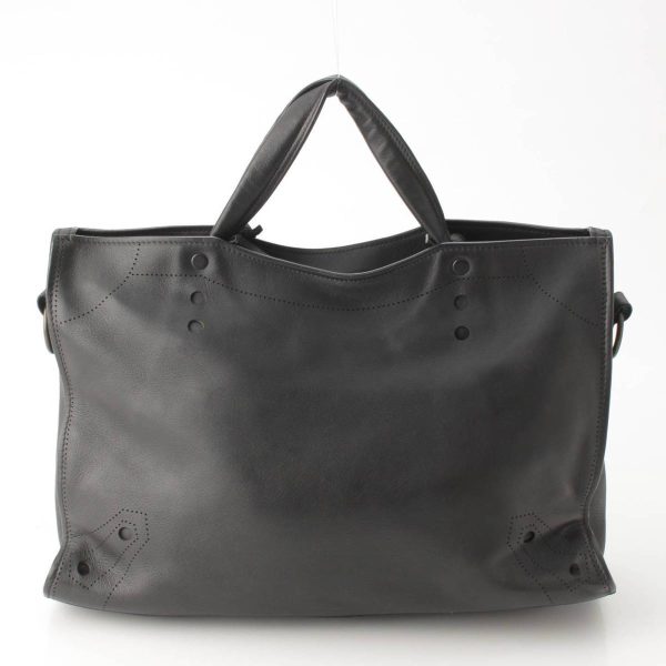 re bal ha w 00077 3 Balenciaga Blackout City Leather Handbag Black