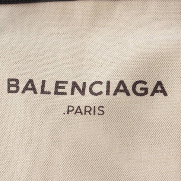 re bal to w 00103 6 Balenciaga Logo Navy Tote Canvas Tote Bag Beige x Black