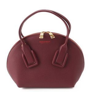 re bot ha w 00050 Celine Vintage Macadam Triomphe Leather Mini Boston Bag Brown