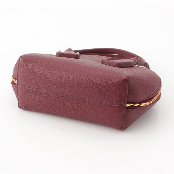 re bot ha w 00050 4 Bottega Veneta BV SWOOP Swoop Logo Leather Bordeaux