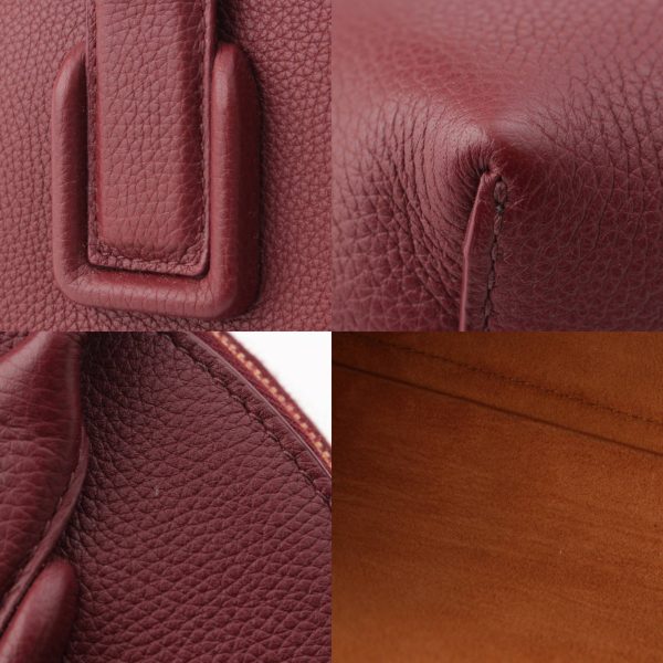 re bot ha w 00050 7 Bottega Veneta BV SWOOP Swoop Logo Leather Bordeaux