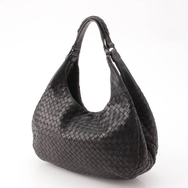 re bot ha w 00052 1 Bottega Veneta Intrecciato Medium Campana Leather Black