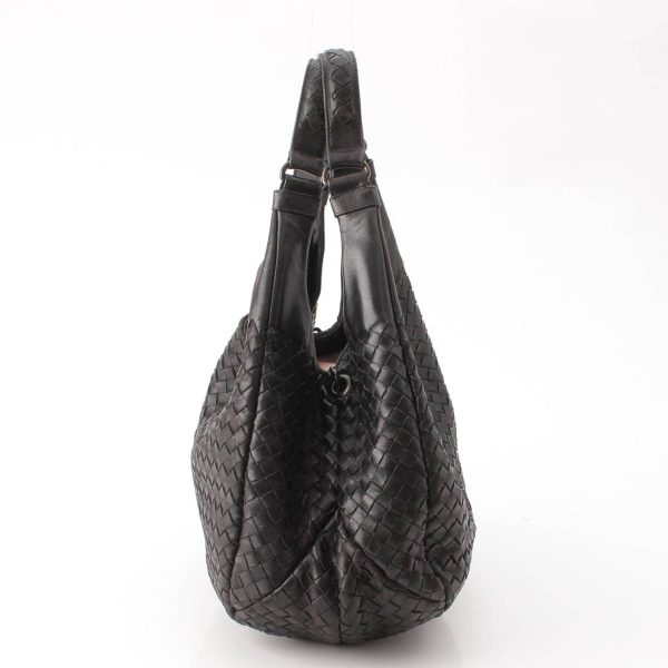 re bot ha w 00052 2 Bottega Veneta Intrecciato Medium Campana Leather Black