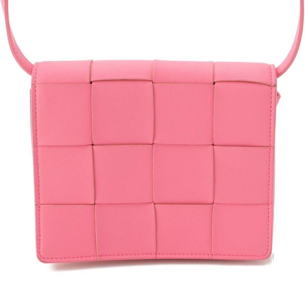 re bot sh w 00107 Bottega Veneta Maxi Intrecciato Cassette Mini Shoulder Bag Pink