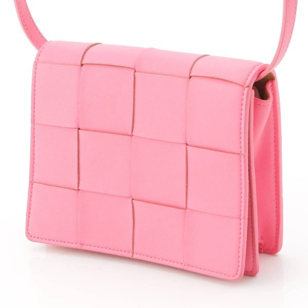 re bot sh w 00107 1 Bottega Veneta Maxi Intrecciato Cassette Mini Shoulder Bag Pink