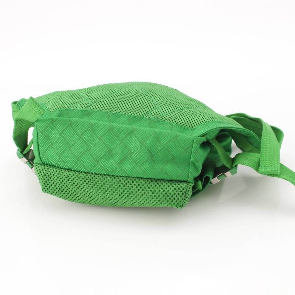 re bot sh w 00108 3 Bottega Veneta Jacquard Mesh Belt Waist Bag 652076 Green