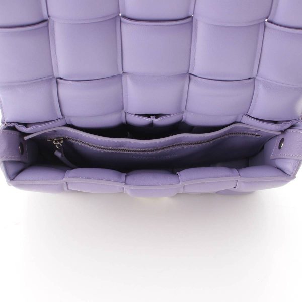 re bot sh w 00109 5 Bottega Veneta Cassette Padette Lambskin Maxi Intrecciato Shoulder Bag Purple